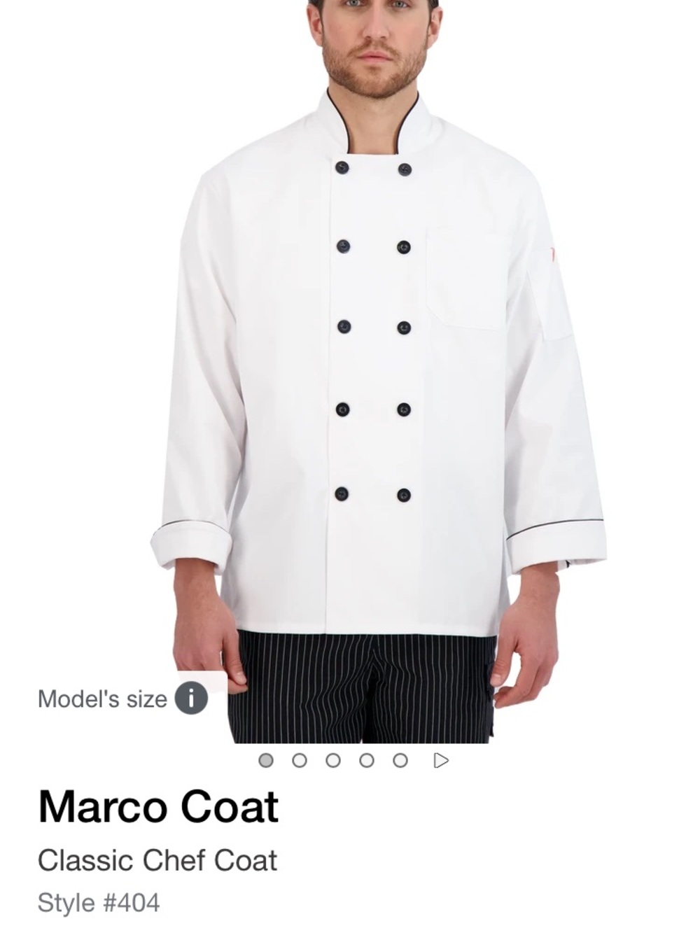 Happy Chef Classic White Chef Coat -